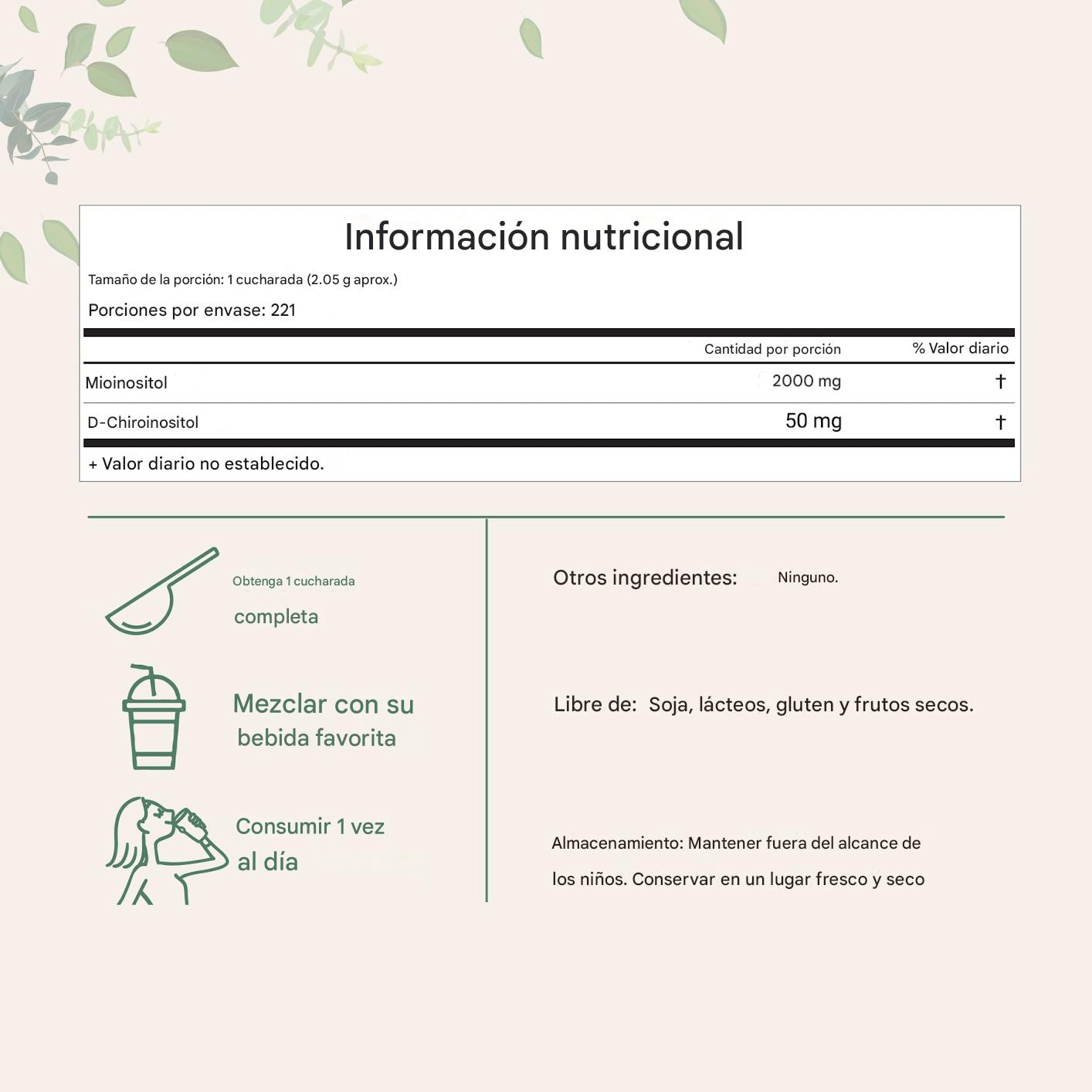 Micro Ingredients Myo & D-Chiro Inositol Powder para equilibrio hormonal y apoyo ovárico