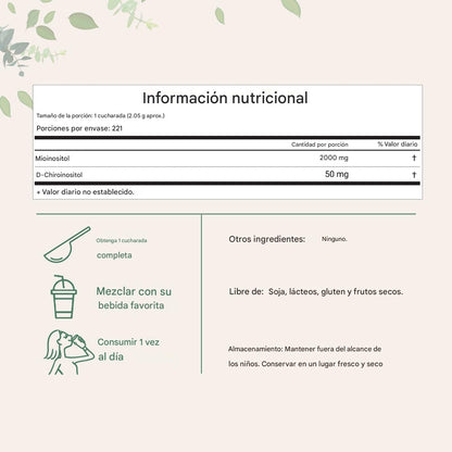 Micro Ingredients Myo & D-Chiro Inositol Powder para equilibrio hormonal y apoyo ovárico