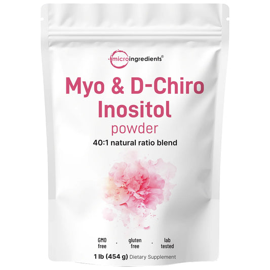 Micro Ingredients Myo & D-Chiro Inositol Powder para equilibrio hormonal y apoyo ovárico