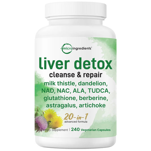 Micro Ingredients Liver Detox 20 en 1 para limpieza profunda y apoyo digestivo total
